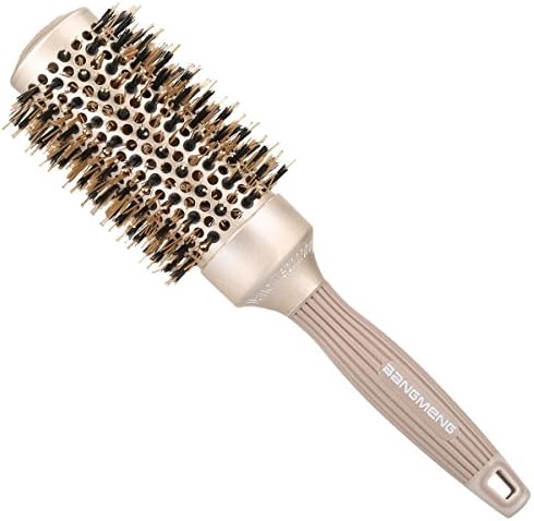 BANGMENG Round Brush Blow Out with Boar Bristles, Nano Thermal Ceramic Ionic Round Hair Brush for Women Blow Drying, Enhance Texture for Styling (1.75 Inch Barrel, 2.9 Inch with Bristle) by BANGMENG