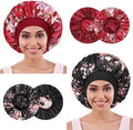 2pcs Satin Silk Hair Bonnet for Sleeping, Sleep Bonnets for Women by PHILIGHTS