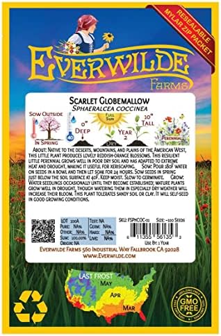 50 Scarlet Globe Mallow Native Wildflower Seeds - Gold Vault Seed Packet - Image 2