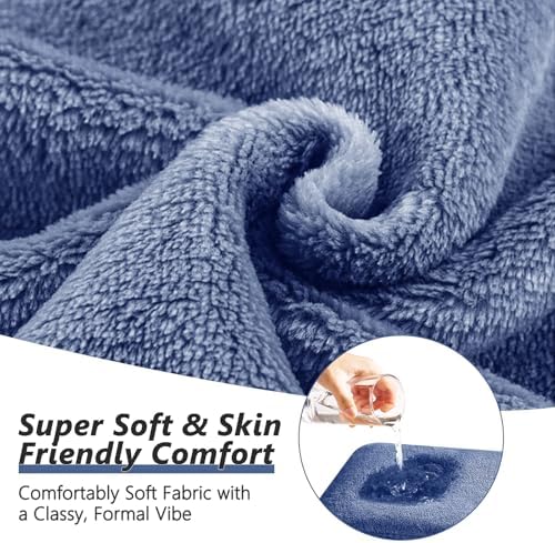 Women's Adjustable Microfiber Bath Towel Wrap with Hair Towel - Blue - Image 3
