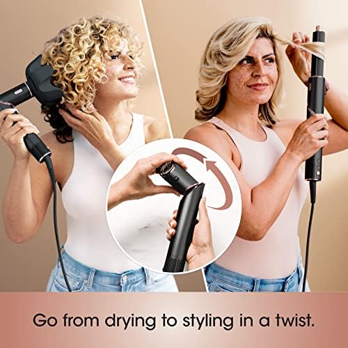 Shark HD440BK FlexStyle Air Drying & Styling System with Ultimate 6-Piece Accessory Set of Auto-Wrap Curlers, Curl-Defining Diffuser, Oval Brush, Paddle Brush & Concentrator Attachments, (Renewed) - Image 2