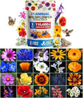 HOME GROWN 21 Wildflower Variety Mix 110,600+ Flower Seeds 3 oz by HOMEGROWN