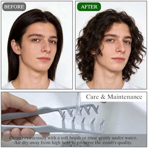 Texture Comb,Volumizing Textured Styling Comb with Wide Teeth for Root Lift - Image 4
