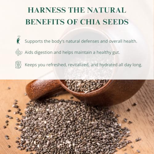 Nutriwish Chia Seeds 17.6 oz (500g) | 100% Natural, Superfood & Keto-Friendly | Perfect for Smoothies, Puddings & Baking - Image 3