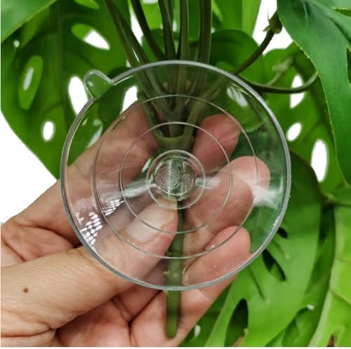 Fake Reptile Plants for Terrarium,Hanging Plant with Suction Cup - Image 3