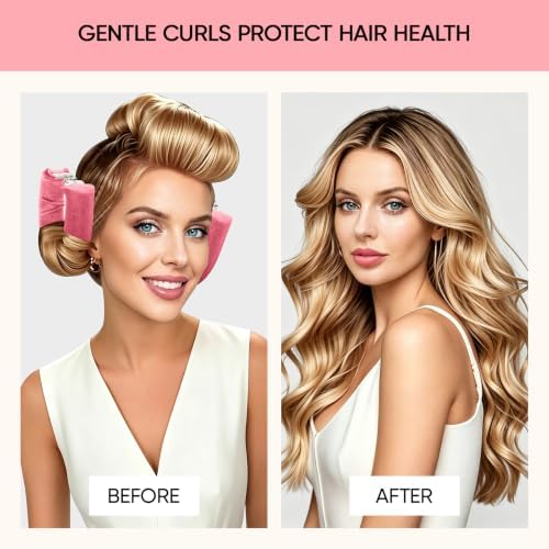 Heatless Curls Overnight Hair Care Set - Jumbo Velvet Hair Curlers - Image 3