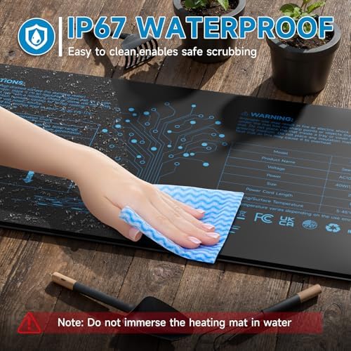 Hon&Guan 2 Packs 10"x 20.75" Seedling Heat Mat with Digital Thermostat - Image 5