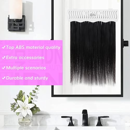 IDN BEAUTY Hair Extension Holder Stand for Styling, 4 Installation Modes With Tool, Hair Extension Holder Designed to Securely Hold Your Extensions for Washing, Styling, Packing and Storing (White) - Image 5