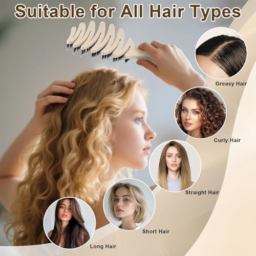 Natural Boar Bristle Hair Brush for Fine Hair - A Great Gift - Image 4