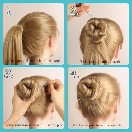 Teenitor 300pcs Silver Bobby Pins Hair Pins Kit Silver Gray Bobby Pins - Image 7