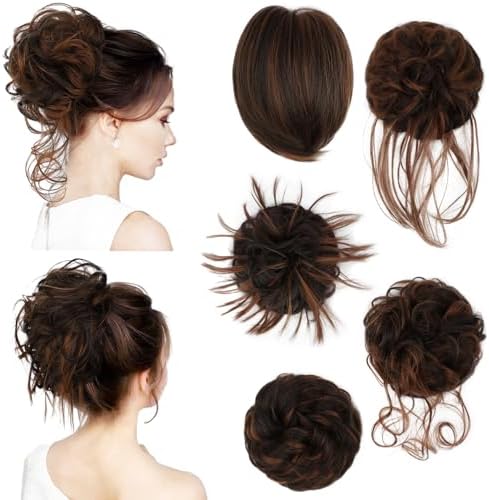 HMD 5 Pieces Messy Hair Bun Hairpiece Tousled Updo for Women by HMD
