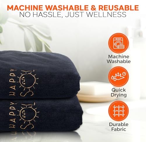 Happy Sol Sauna Blanket Towel Insert - Absorbent Insert for Sauna Blanket - Reusable and Machine Washable - 58"x70"- Luxurious Microfiber Material - Image 5