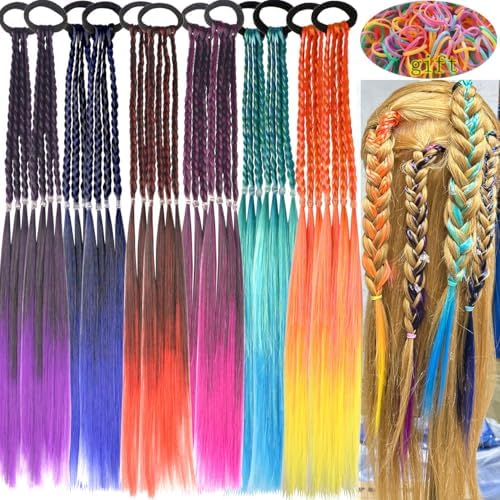 Girl hair accessories, children's colorful braided hair extensions by HUJIANWEN