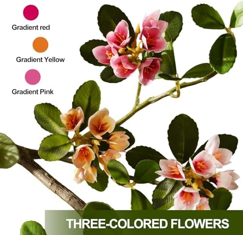 Large Artificial Bonsai Tree 3ft Fake Bonsai Artificial Cherry Blossom Tree Sakura Faux Bonsai for Home, Bedroom and Office Desk Japanese Decor (Mixed Color) - Image 3