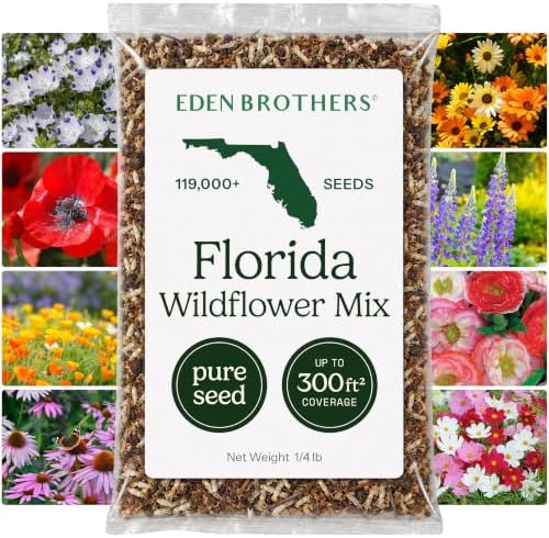 Eden Brothers Florida Wildflower Mixed Seeds for Planting, 1/4 lb by EdenBrothers