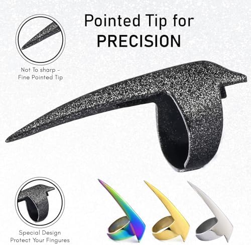 Pro Hair Sectioning Rings - Stainless Steel Braiding Tools for Dreadlocks, Wigs, Curling, Weaving, Balayage & Hair Extensions Installation (2pcs Black Glitter) - Image 6