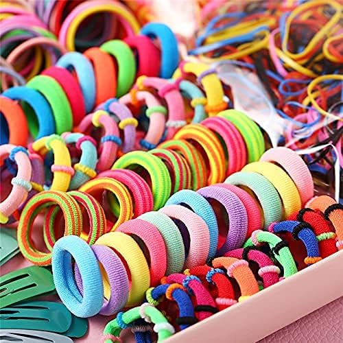Hair Accessories for Girls, Girls Accessories, Ties Women Elastic Bands Ponytail Holders Rubber Barettes Ropes Girs (780PCS), red, blue, green, pink, black, purple, yellow, orange - Image 3