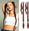 2 Pack Long Braided Ponytail Extension, Rave Hair Extensions for Women by LyoRuSi
