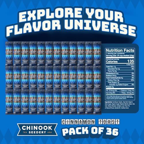 Chinook Seedery Sunflower Seeds to Eat - Cinnamon Toast - 1.5 oz, 36 Pack - Image 2