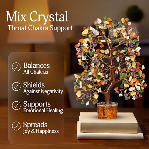 YATSKIA Mix Chakra Tree, Birthday Gifts for Women, Mom & Friends, Handmade Crystal Tree of Life, Boho Room, Shelf & Office Desk Decor, House Warming Gifts - Image 3