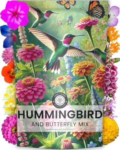 Hummingbird Butterfly Mix - Bulk 1/4 Pound Pouch - 30,000 Flower Seeds for Planting - Wildflower Mix by FamilySown