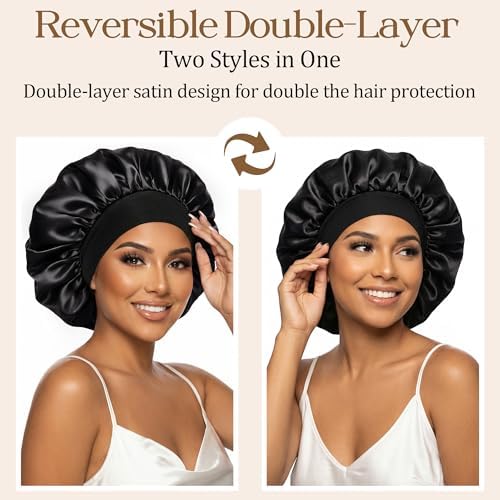 Babalet Double Layer Satin Bonnet for Sleeping Women Men Sleep Cap - Image 6