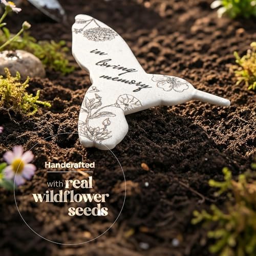 48 Black & White Hummingbird Plantable Memorial Gift Tags - Image 4