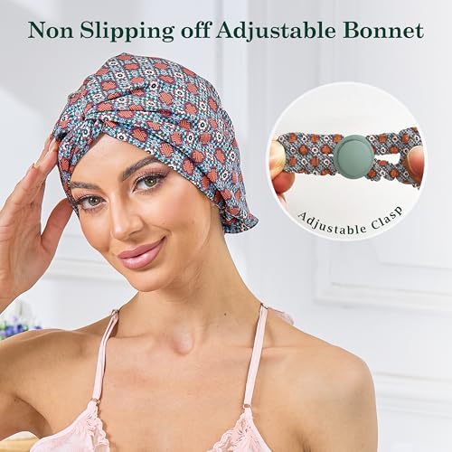 Adjustable Silk Bonnet Satin Curly Hair Wrap for Sleeping Women Anti-Frizz - Image 3