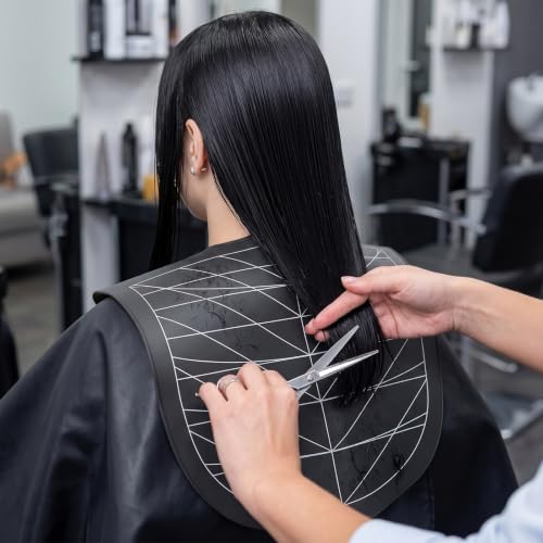 yarlung Hair Cutting Collar Silicone Salon Hair Cutting Guide Cape, Black - Image 5