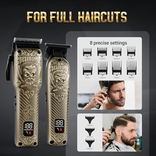 BESTBOMG® Hair Clippers for Men, Clipper, Trimmer & Shaver Set, BS-808DR - Image 5
