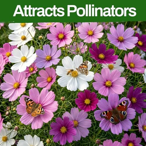 LUOJIBIE Cosmos Seeds, 8500+ Mixed Colors Cosmos Seeds for 2026, High Germination Non-GMO Cosmos Flower Seeds for Planting, Wildflower Seeds for Planting Indoor Outdoor, Open Pollinated - Image 4