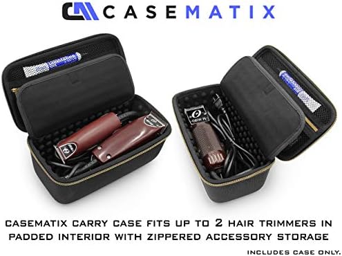 CASEMATIX Hair Clipper Barber Case Holds Clippers, Hair Buzzers, Trimmers, T Finisher Liner - Travel Case For Clippers, Stylist and Hair Cutting Supplies - Image 2