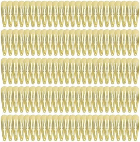 120 Pack Gold 2 Inch Barrettes Women Metal Snap Hair Clips Accessories by Colorfullifefromnowon