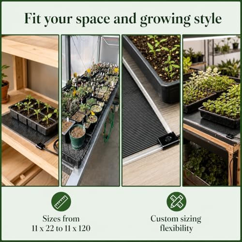 Seedling Heat Mat 11 in x 36 in, Even Heating, Water-Resistant Pad - Image 7