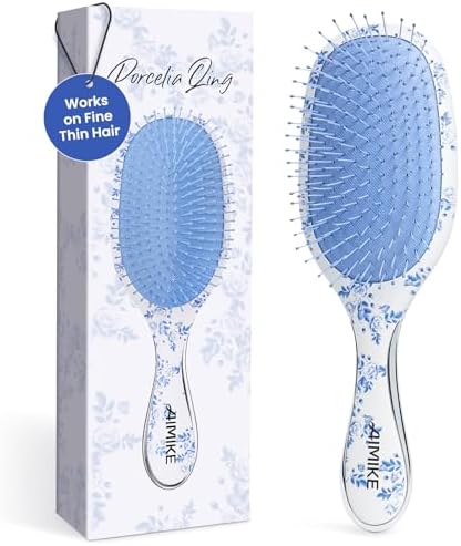 AIMIKE Porcelia Detangler Brush for Fine Hair, Paddle Hair Brush for Women by AIMIKE