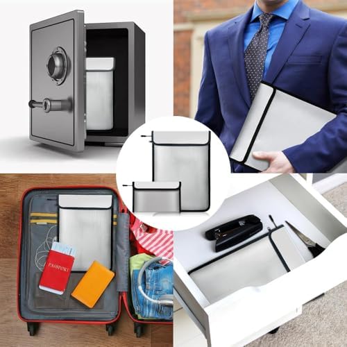 Fireproof Waterproof Document Bag Upgraded Two Pockets - 4200℉ Protection - Image 7