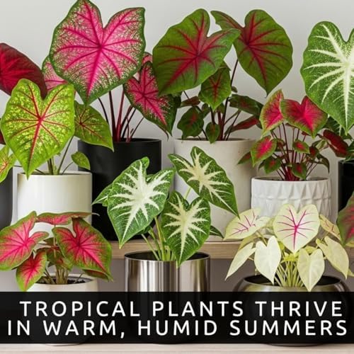Caladium Bulbs for Planting - Mixed Colors, Growers Choice - Long Blooming Blend (24 Bulbs) - Image 4
