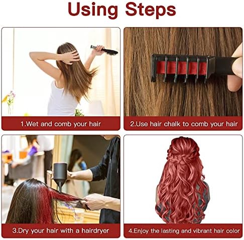 Hair Chalk Comb – Temporary Dye for Kids, Washable & Fun for Parties - Image 6