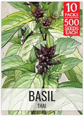 Seed Needs Thai Basil Seeds to Plant an Herb Garden - 10 Packs by SeedNeeds