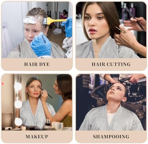 Salon Client Gown Robes Cape Hair Cutting Smock with Adjustable Tie for Hair Cutting Barber Hairstyling - Image 5