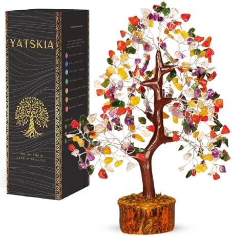 YATSKIA Mix Chakra Tree of Life, Birthday Gifts for Women, Mom & Friends, Handmade Crystal Tree, Living Room, Bedroom & Office Decor, Thank You Gifts by YATSKIA