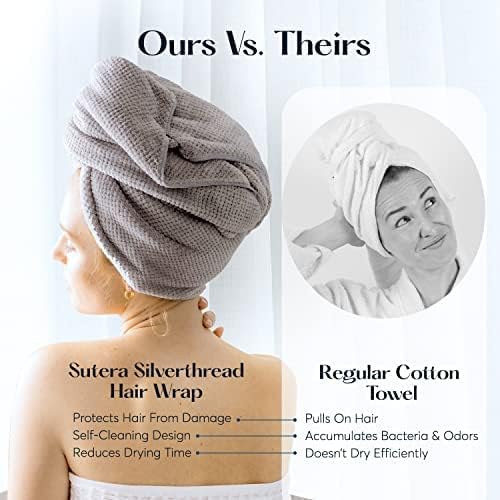 Microfiber Hair Towel Wrap for Women, Curly Hair, Anti-Frizz Quick Dry - Image 2