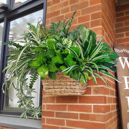 Artificial Green Plants Faux Greenery for Winter Outdoor Porch Planters - Image 5