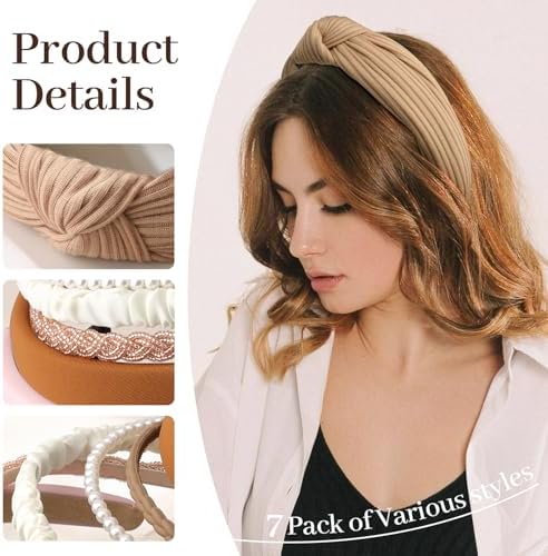 7pcs Headbands for Women Girls Trendy Women Headbands Set, Non Slip - Image 3