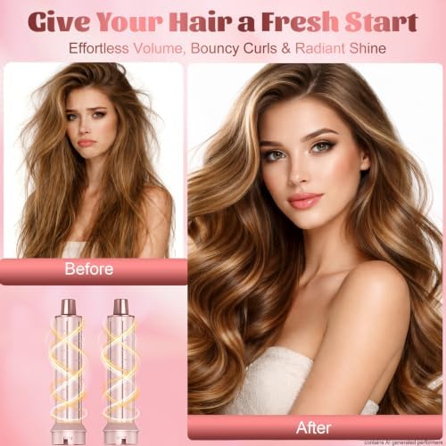 5-in-1 Hair Styler, Wrap Air Curler & Blow Dryer Brush for Women - Image 3