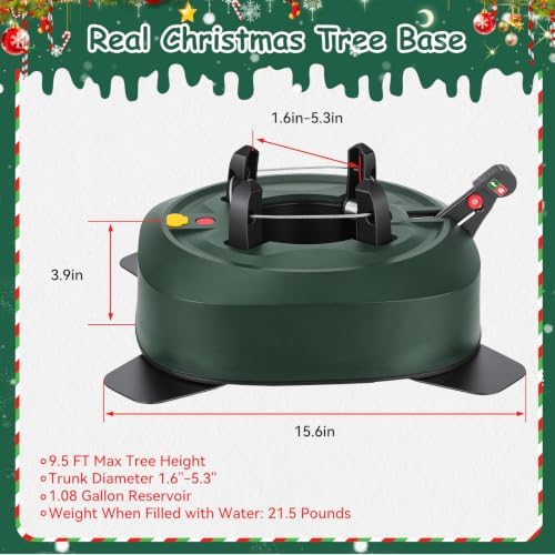 Christmas Tree Stand for 9 Ft Real Trees with Reservoirs Heavy Duty Base - Image 2