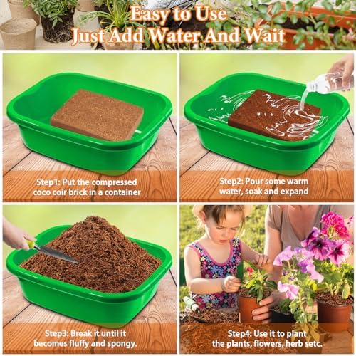 Legigo 10LBS Coco Coir Brick for Plants, 100% Organic Coconut Coir Soil - Image 3