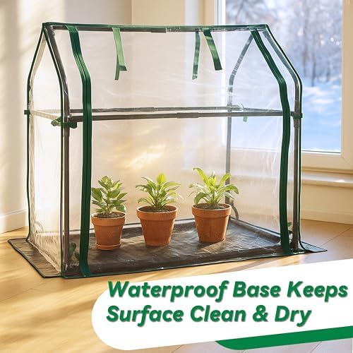 Gardzen Mini Greenhouse with Waterproof Base, 36.2"(L) x18.9(W) x33.3(H) - Image 4