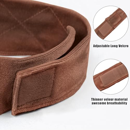 FIRSTPELLA 3 Pack Adjustable Velvet No-slip Wig Grip Headbands for Women Girls, Brown (HAIR TIE, 3 Count) - Image 4