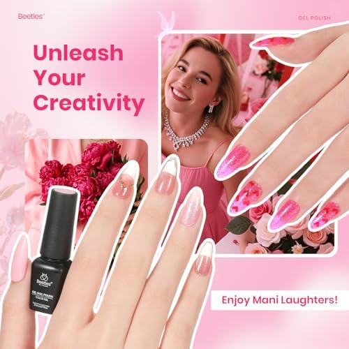 Beetles Pink Gel Polish Set, 25 Colors Red Purple Glitter Love's Prism Soak Off Kit with Base Top Coat& Nail Tools, Salon DIY Manicure Gift for Women - Image 3
